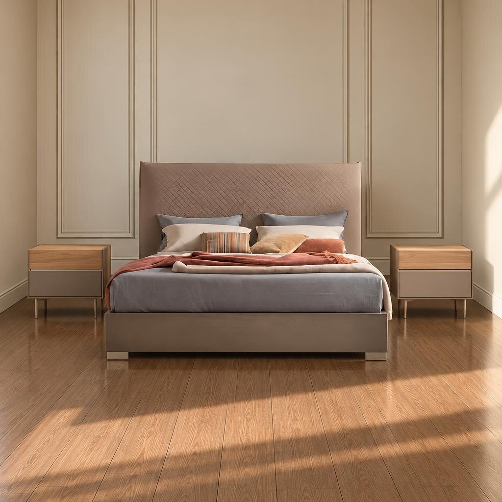 Vita Bed and Nightstand Set