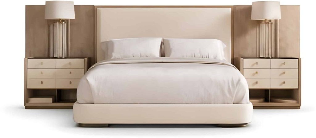Rina Bed and Nightstand Set