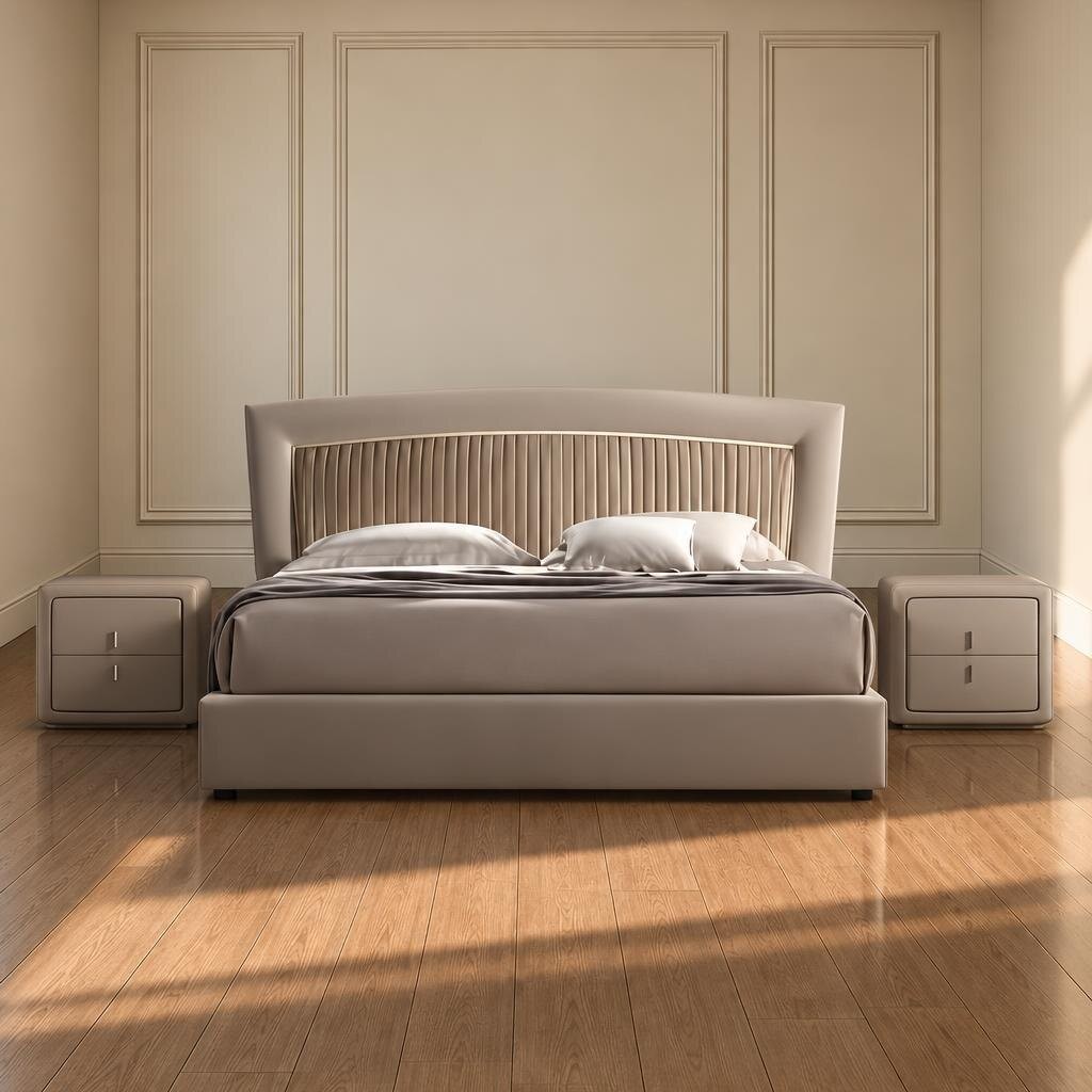 Remo Bed and Nightstand Set