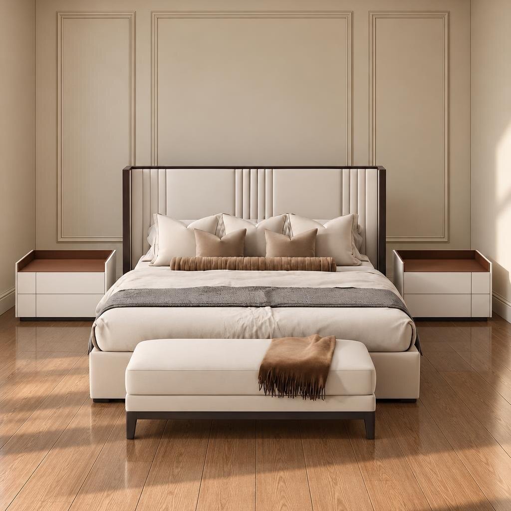 Pina Bed and Nightstand Set