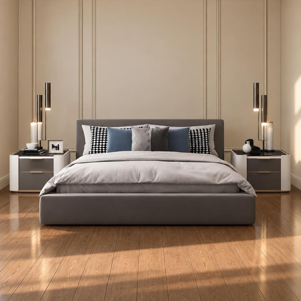 Ova Bed and Nightstand Set