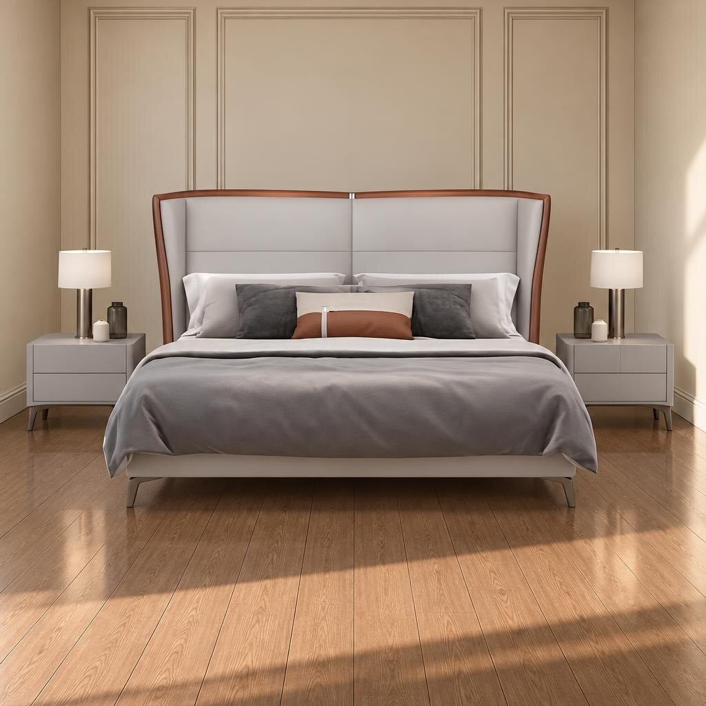 Nyla Bed and Nightstand Set