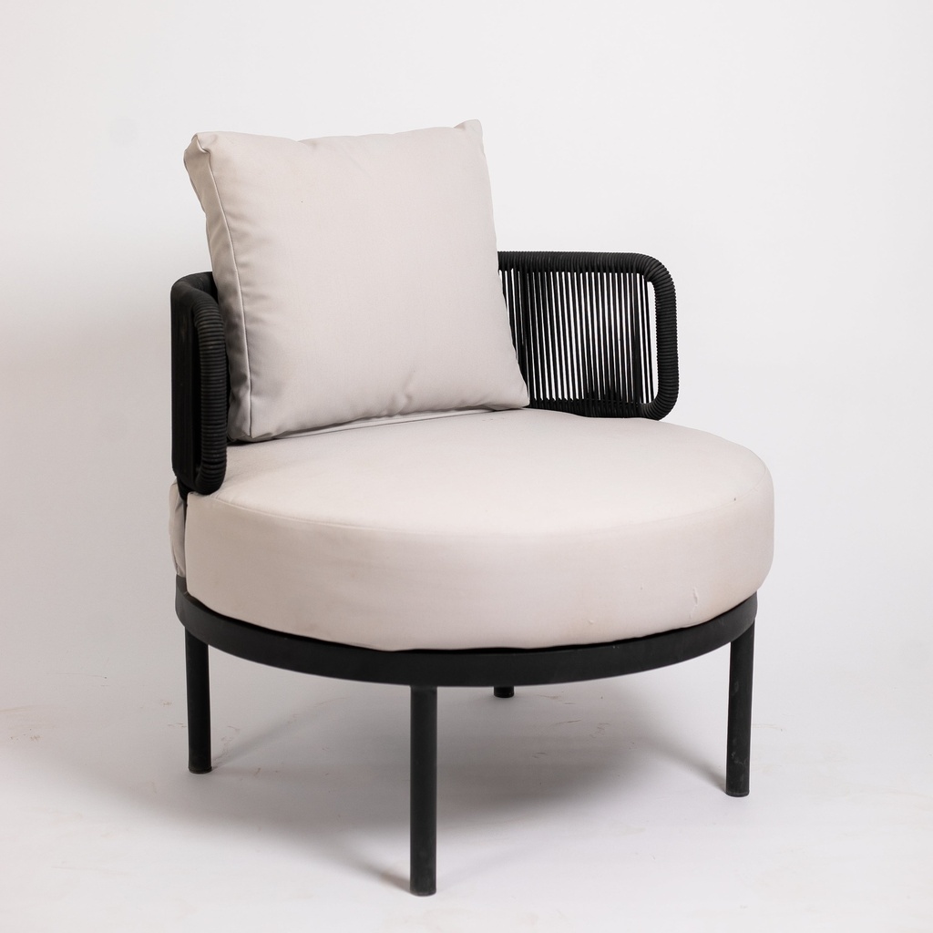 Round Outdoor Fauteuil With Ropes