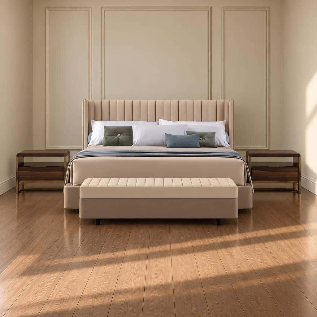 Nera Bed and Nightstand Set