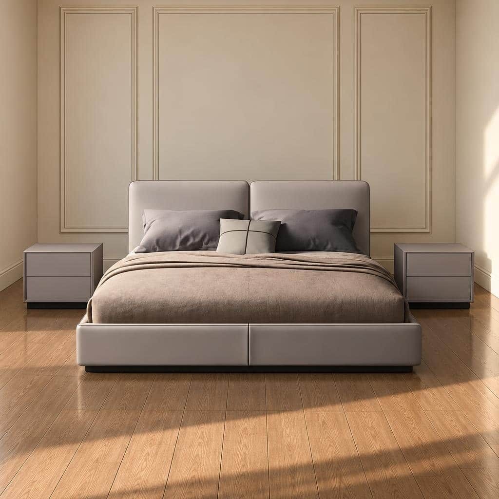 Lena Bed and Nightstand Set