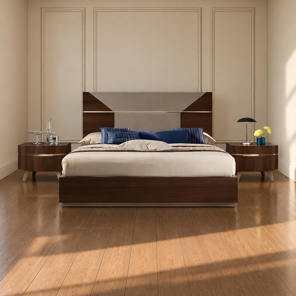Delor Bed and Nightstand Set
