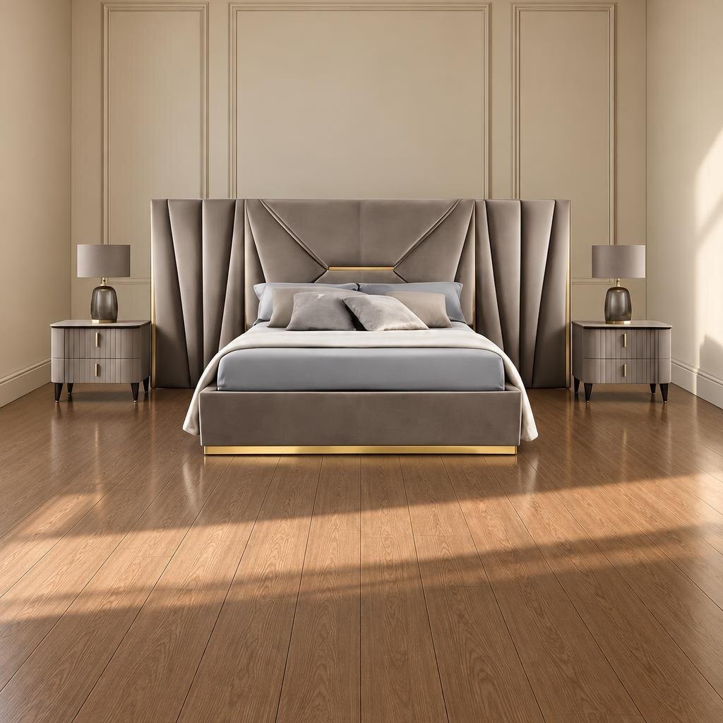 Kivo Bed and Nightstand Set