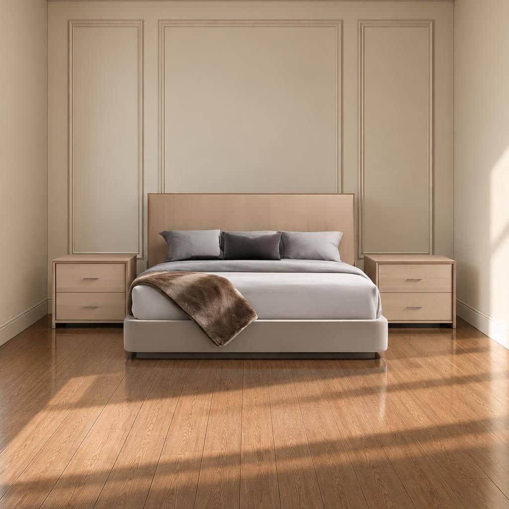 Leko Bed and Nightstand Set