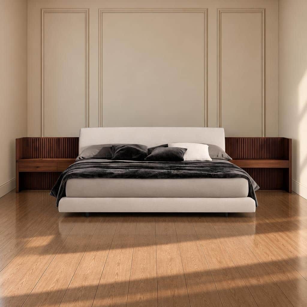 Saro Bed and Nightstand Set