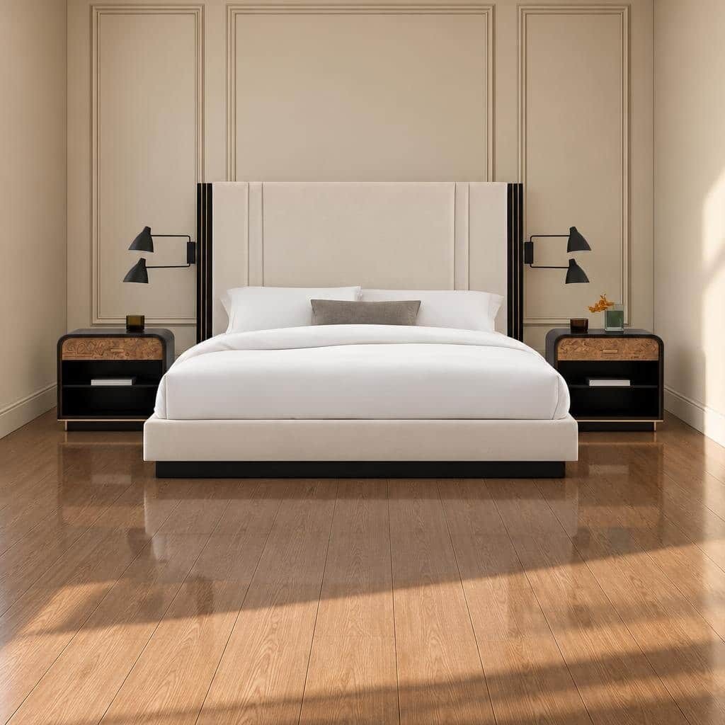 Waro Bed and Nightstand Set