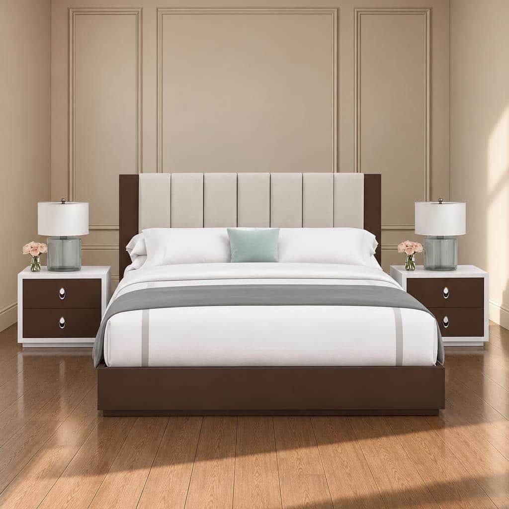 Zeko Bed and Nightstand Set