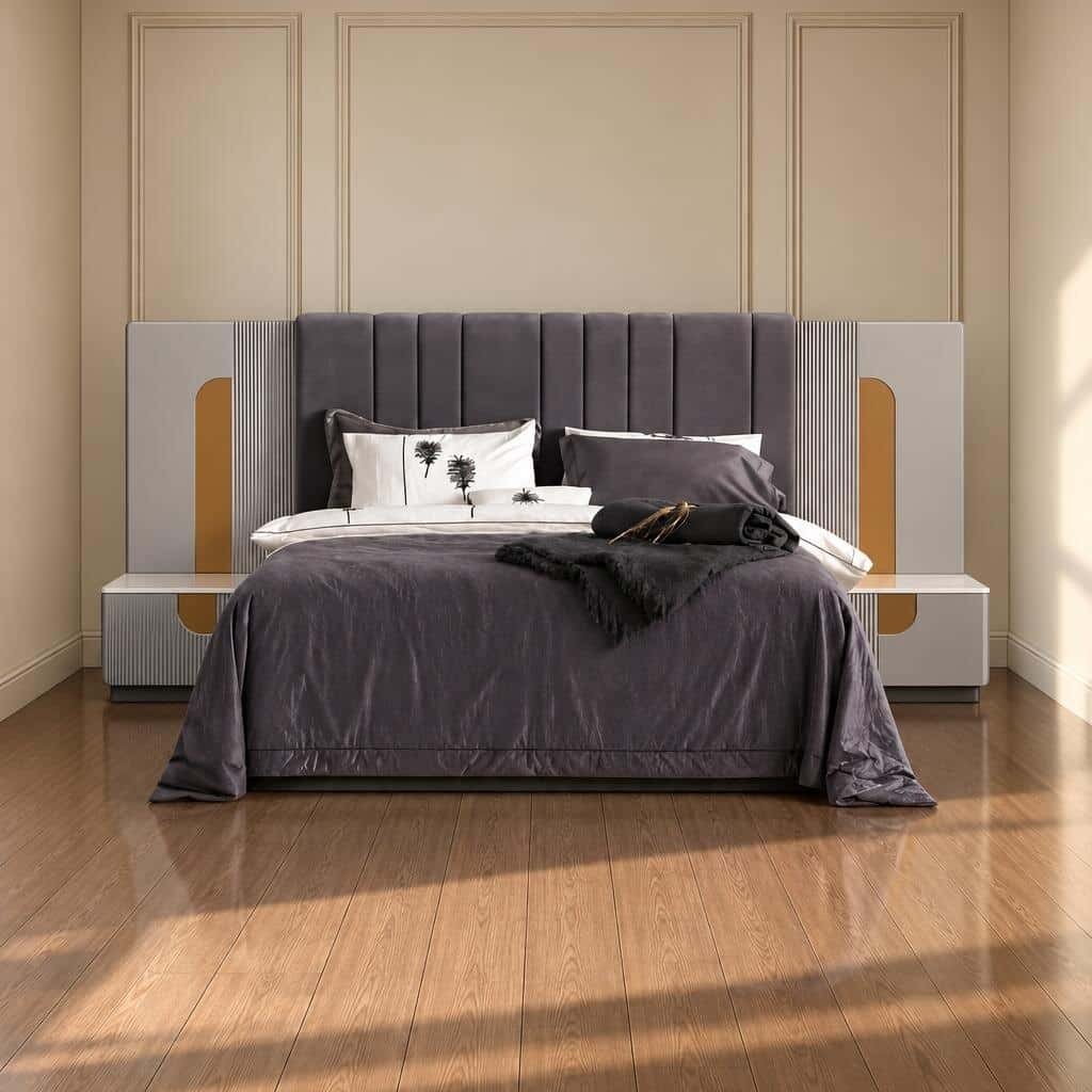 Ziro Bed and Nightstand Set