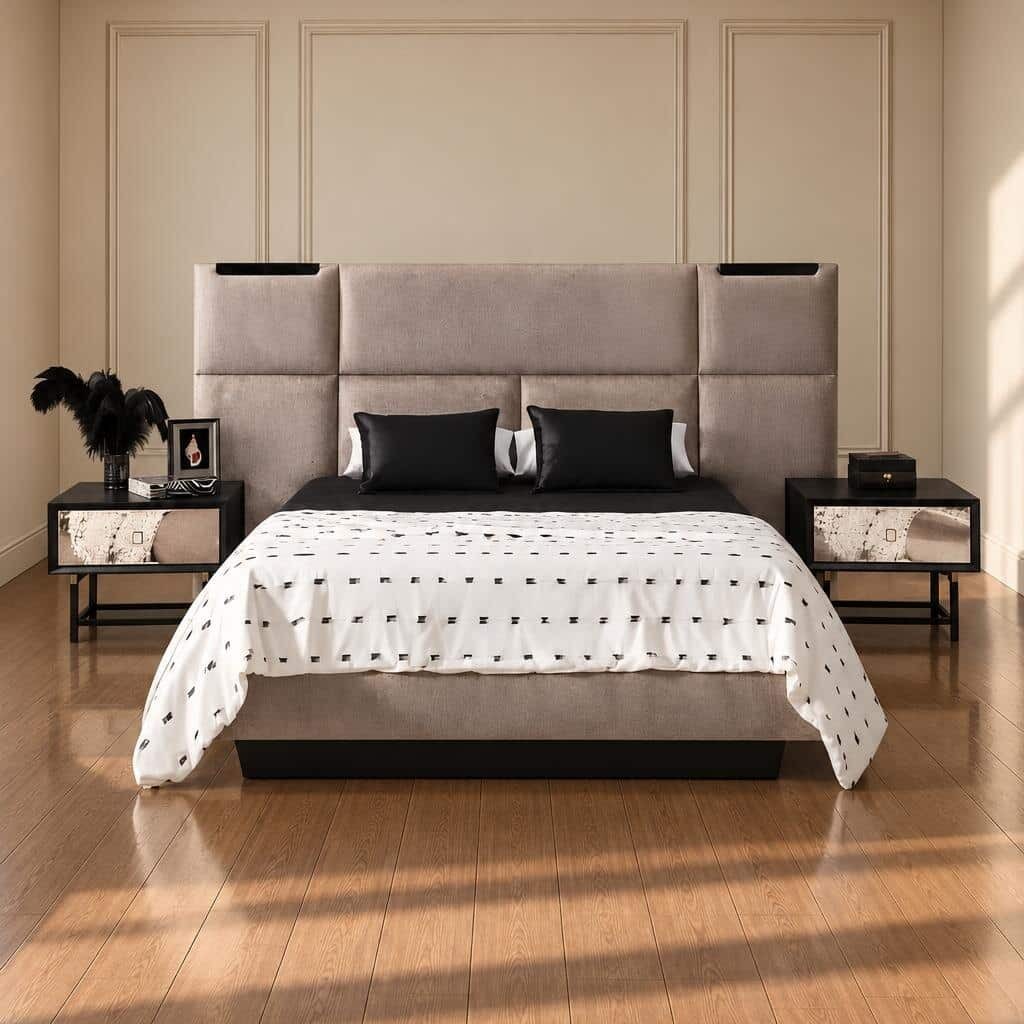 Zivo Bed and Nightstand Set