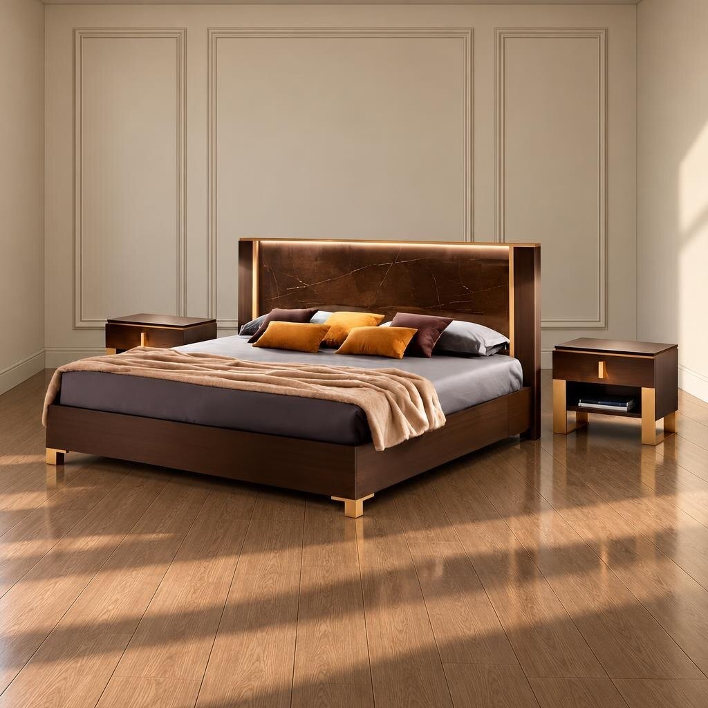 Ravo Bed and Nightstand Set