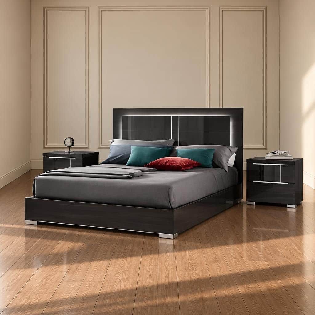 Vola Bed and Nightstand Set