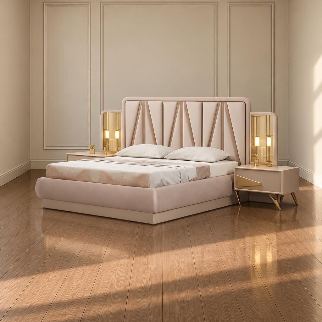 Earo Bed and Nightstand Set
