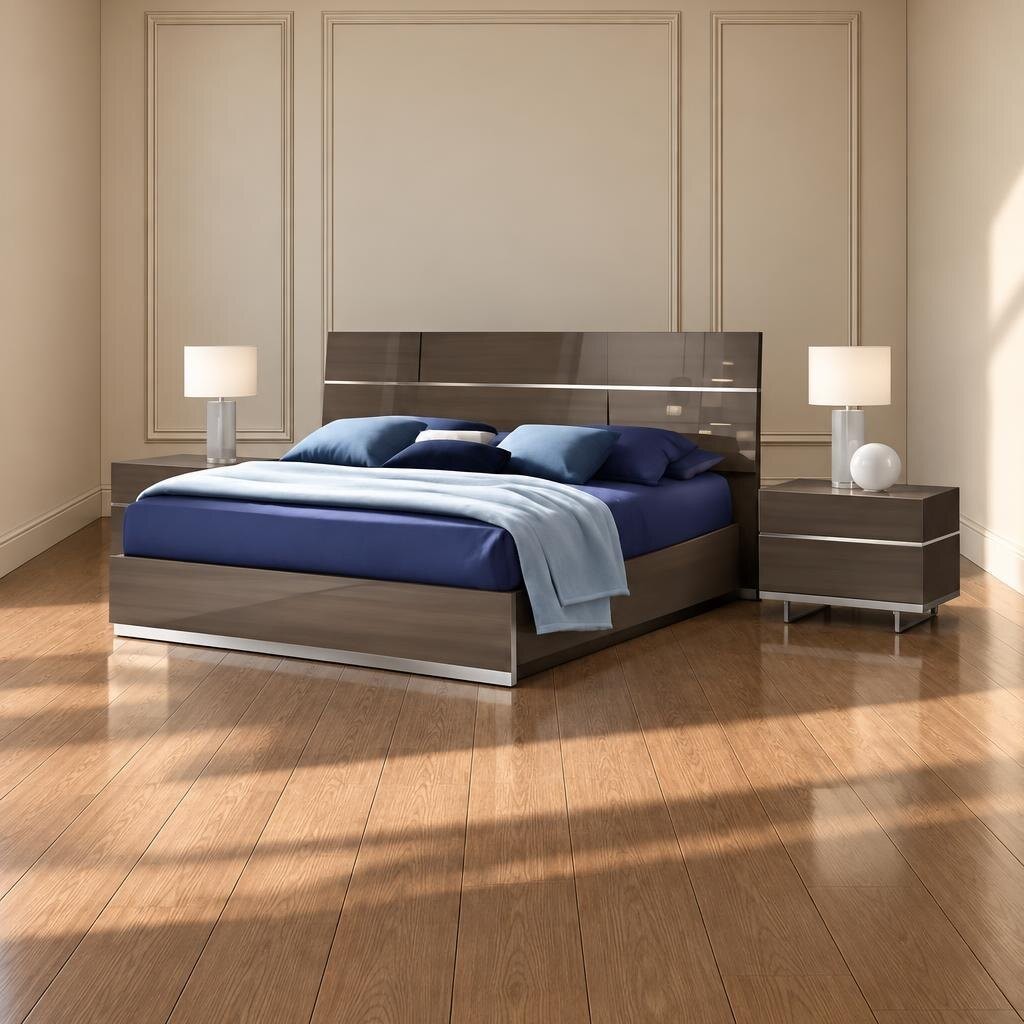 Laro Bed and Nightstand Set