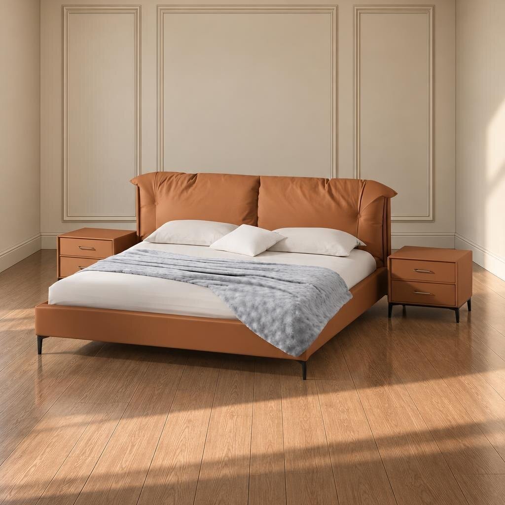 Taro Bed and Nightstand Set