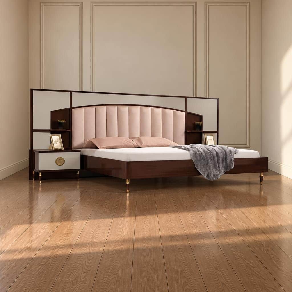 Brix Bed and Nightstand Set