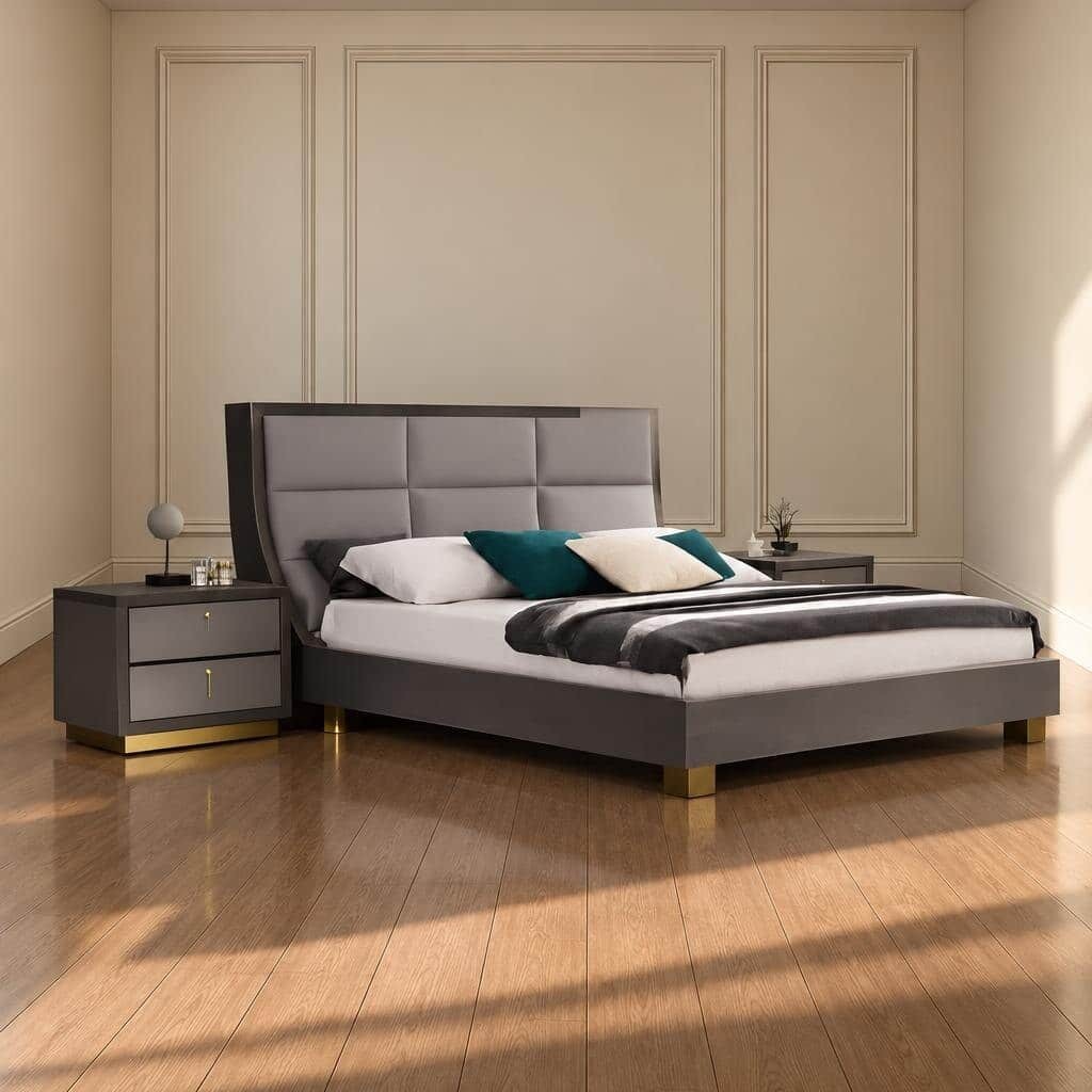 Neko Bed and Nightstand Set
