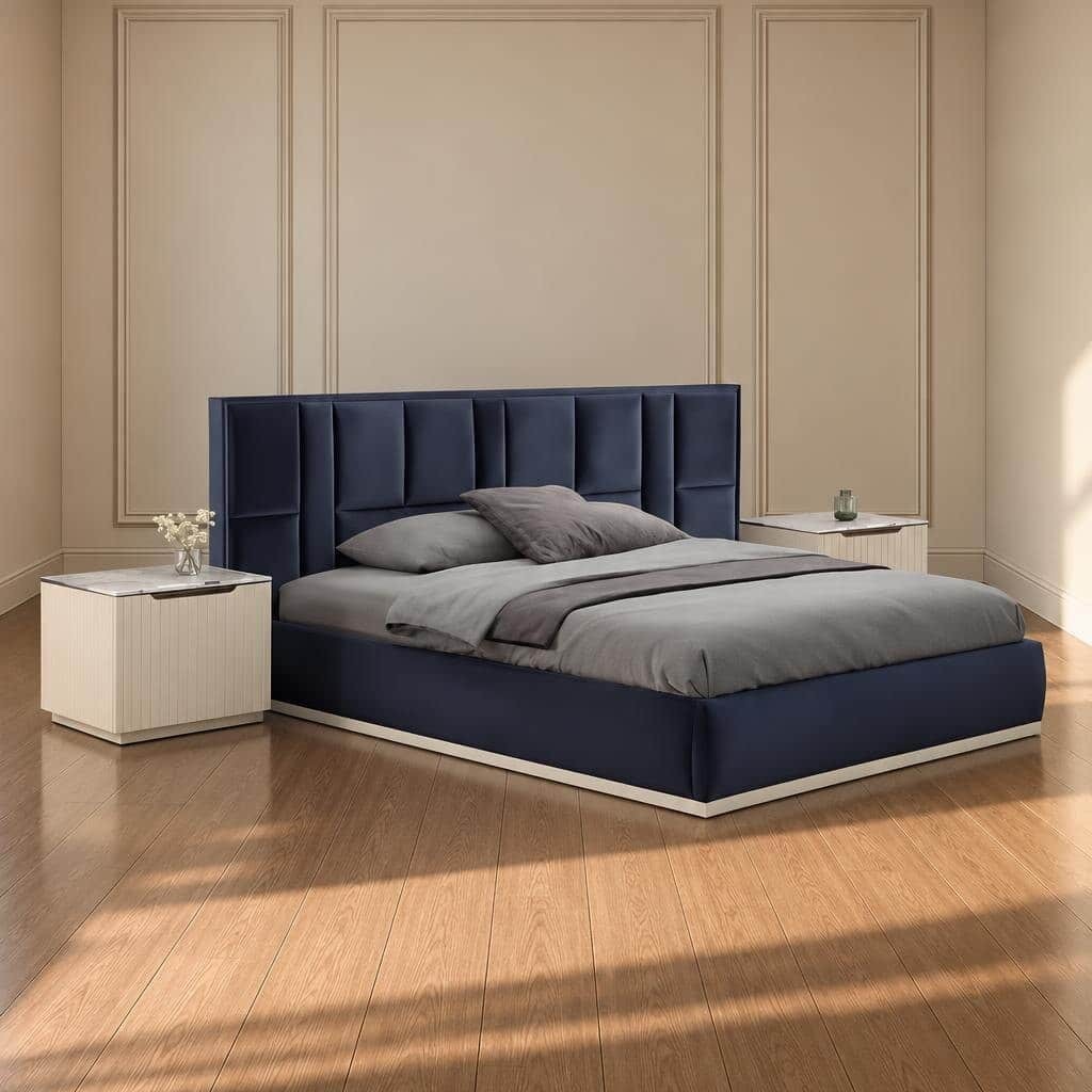 Seko Bed and Nightstand Set