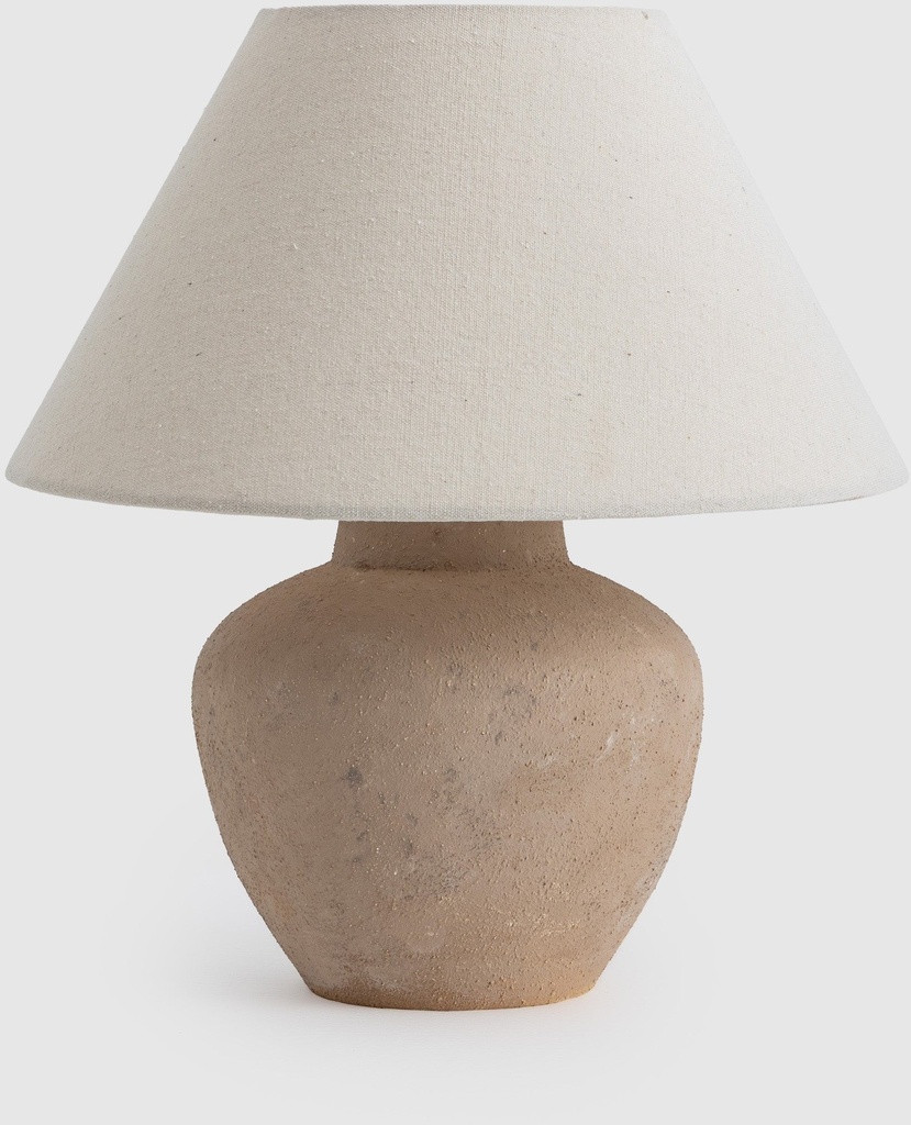 Greige Earthen Table Lamp