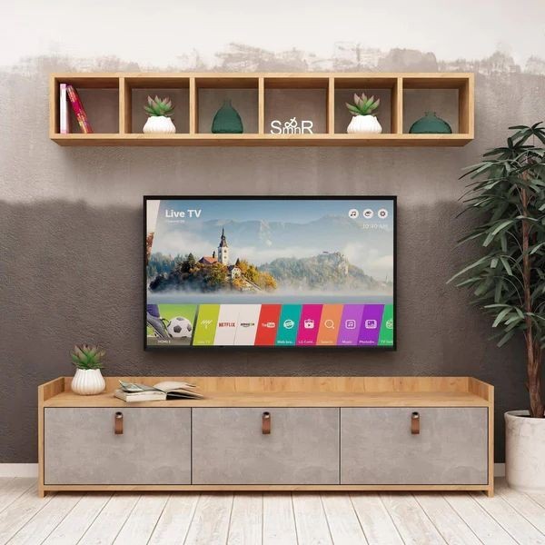 TV Unit, White*Beige - HI438