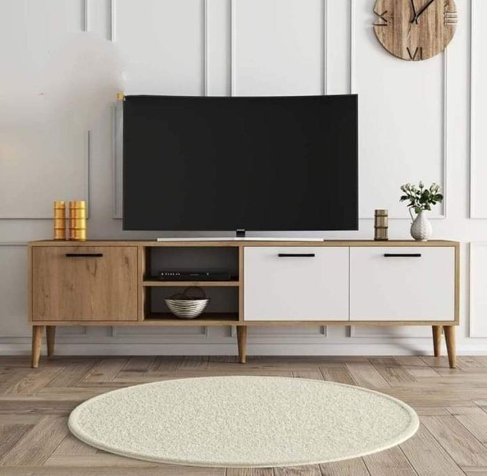 TV Unit, White*Beige - A027