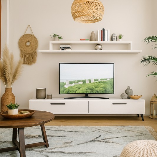 ترابيزة تليفزيون مع وحدة علوية 160×35سم - WM115