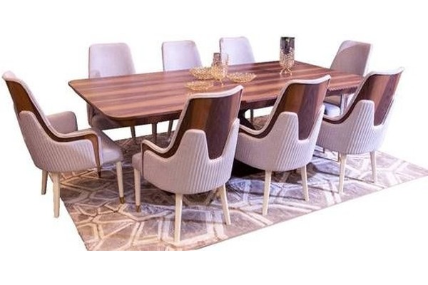 LF-D000300 Dining table with 8 chairs