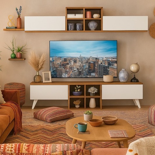 ترابيزة تليفزيون مع وحدة علوية 180×35سم - WM111