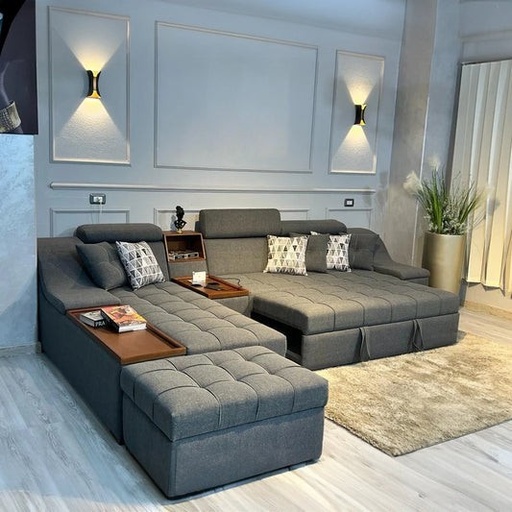 ركنة سرير سحارة مع بوف 200×340سم - FAK301