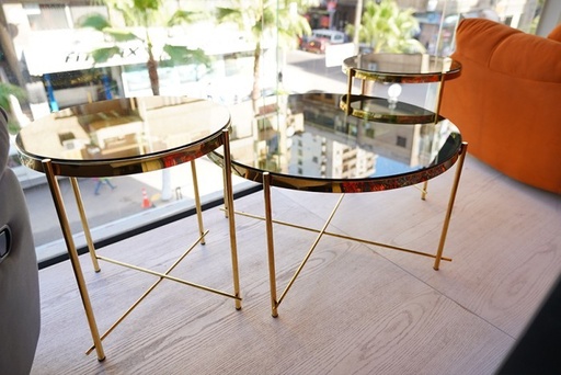 Leon coffee table set, three pieces, art-192