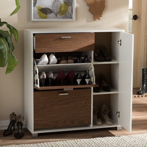 Shoe Rack, White*Brown - Ft005