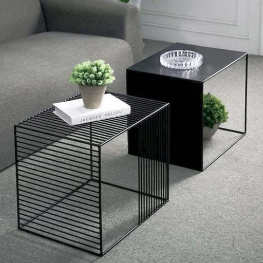 Coffee table set, 2 piece, Black - st176