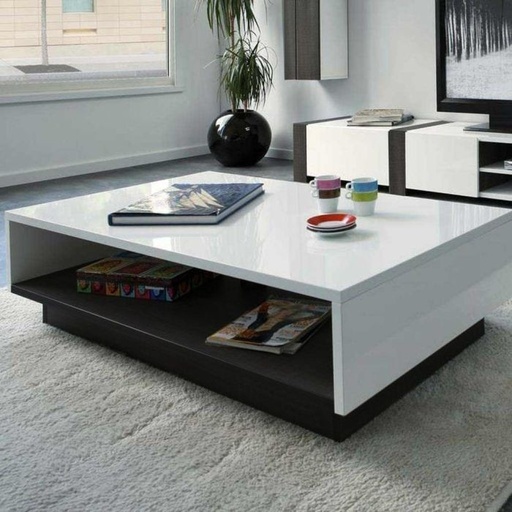 Coffee Table, White/Black - CP817