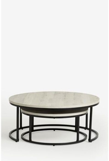 Coffee table set, Black*White - Hin.204