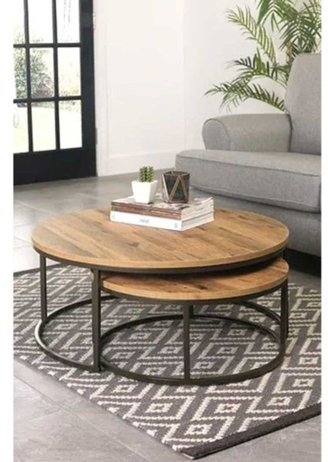 Coffee table set, Black*Brown - st86