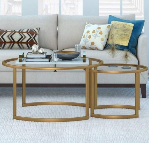 Coffee Table Set, Gold - HACMD114