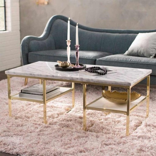 Coffee table, Gold*White - st5