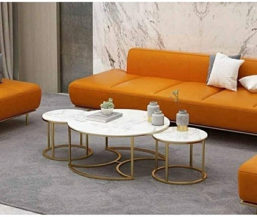 Coffee table set, 3 pieces, Gold - st158