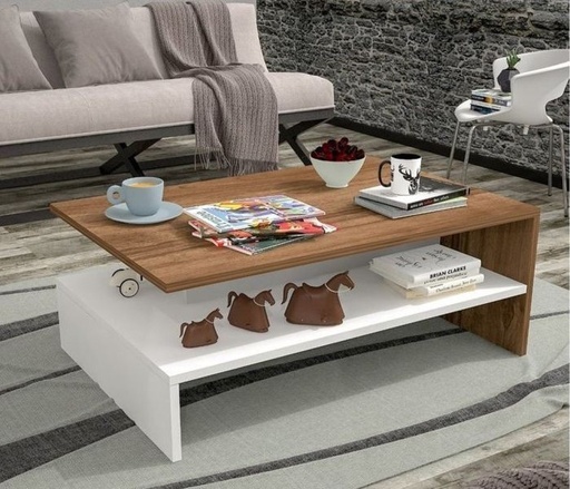 Coffee Table, White*Brown - RA-T08