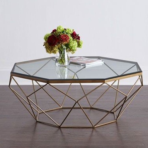 Steel Coffee table, Gold, 70 cm - HACME29