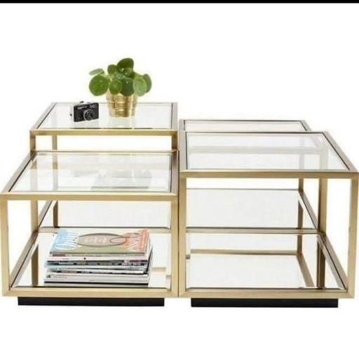 Coffee Table Set, Gold, 50cm - HACME49