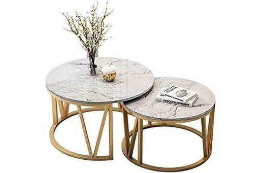 Coffee Table Set, Gold, 70cm - HACHM7006