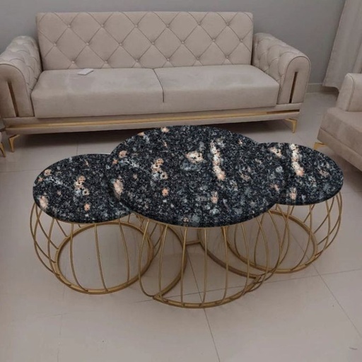 Coffee table set, Gold - EM78