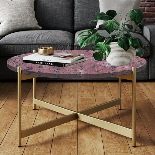 Coffee table, Gold*Red - EM26