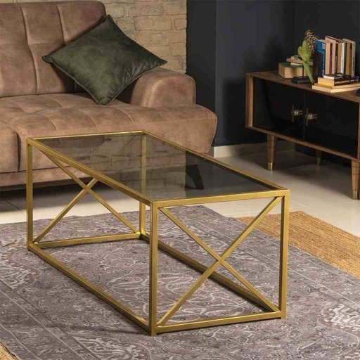 Coffee table, 50x45x100cm, Golden - S12