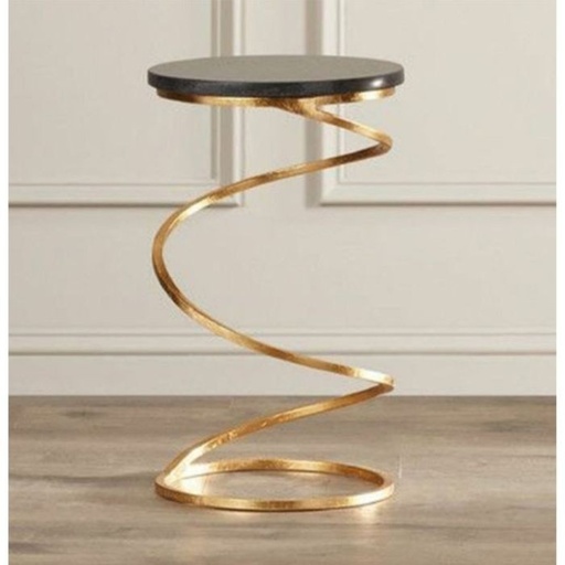 Side table, 60x40x38cm, golden - S23