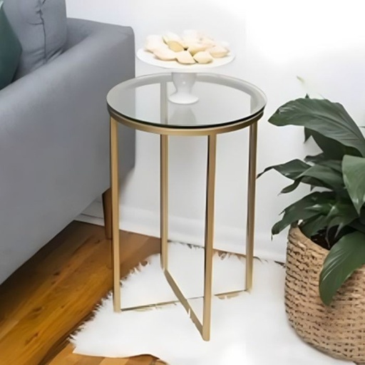 Side table, 60x40x40cm, Golden - S8